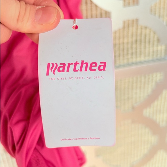 NWT Parthea Pink Ruched Cowl Neck Bodycon Mini Dress - Picture 7 of 9